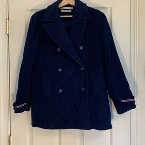 Navy Tommy Hilfiger pea coat.